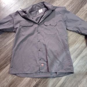 Dickies long sleeve button up work shirt